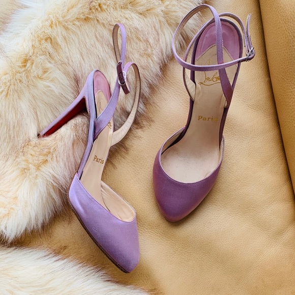 Christian Louboutin Shoes - Christian Louboutin satin heels size 39.5